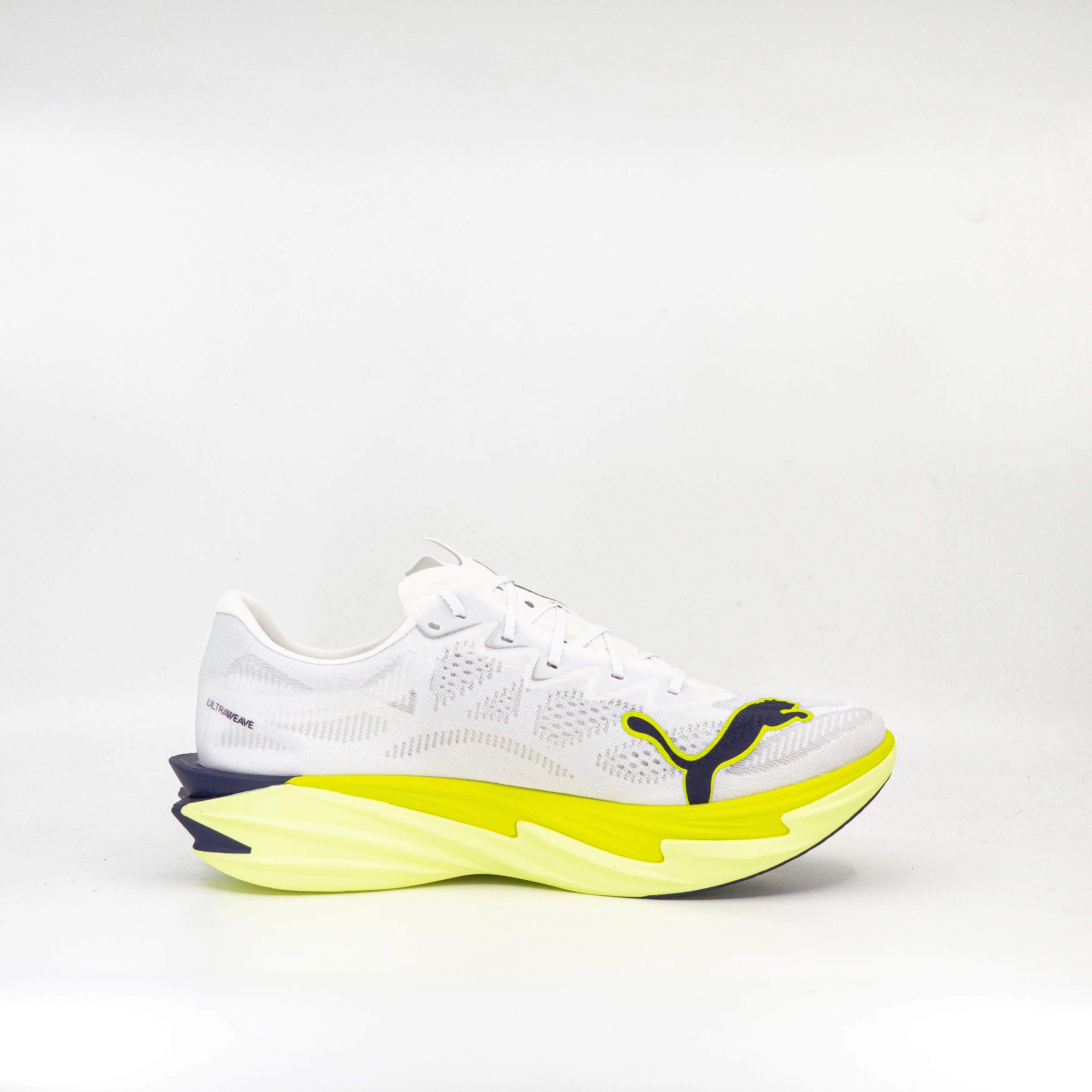 Puma Deviate Nitro Elite 4 (D Standard) Mens White-Apple Spritz/Lux Lime - Image 3