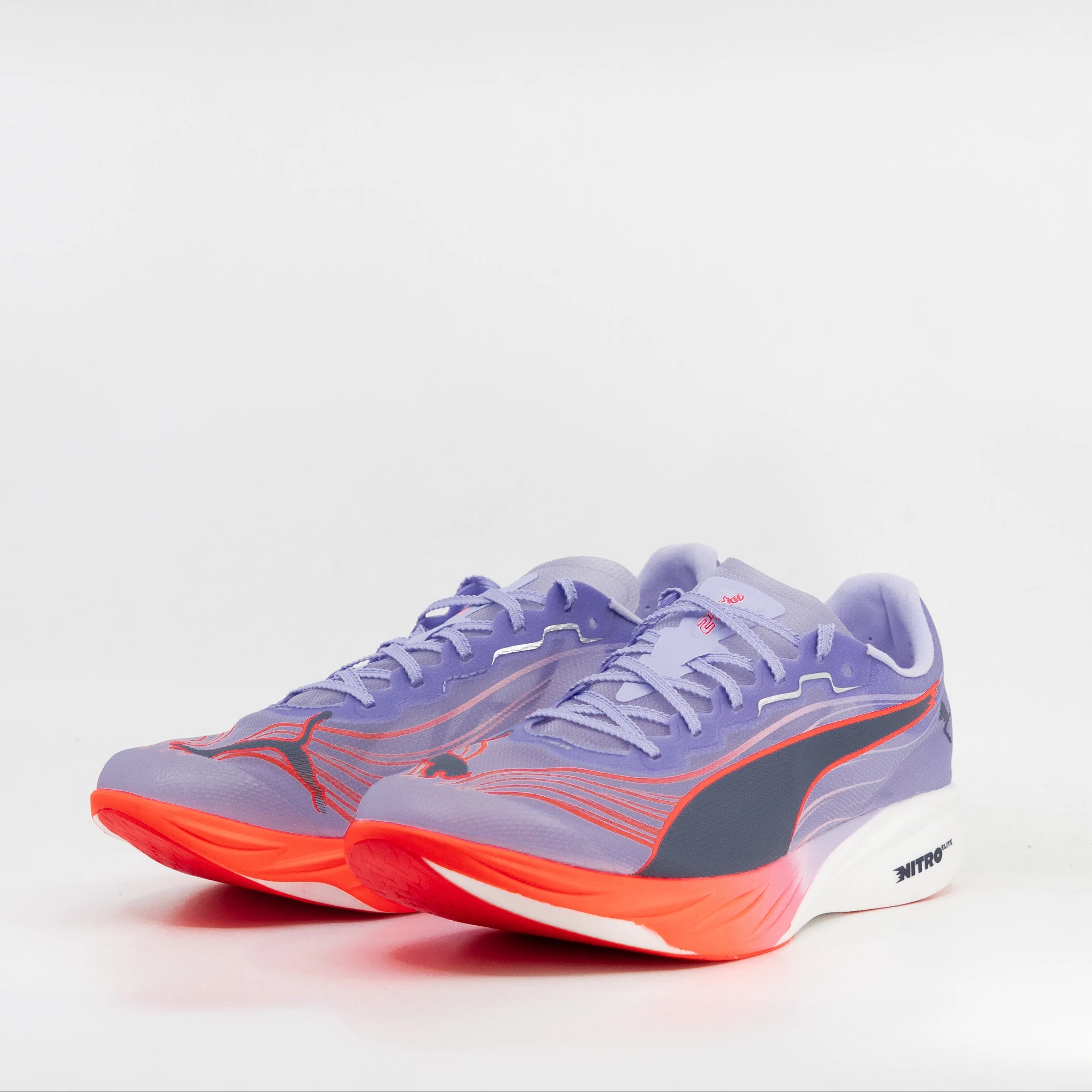 Puma Fast-FWD Nitro Elite 2 (D Standard) Mens Light Lavender/Ultra Red