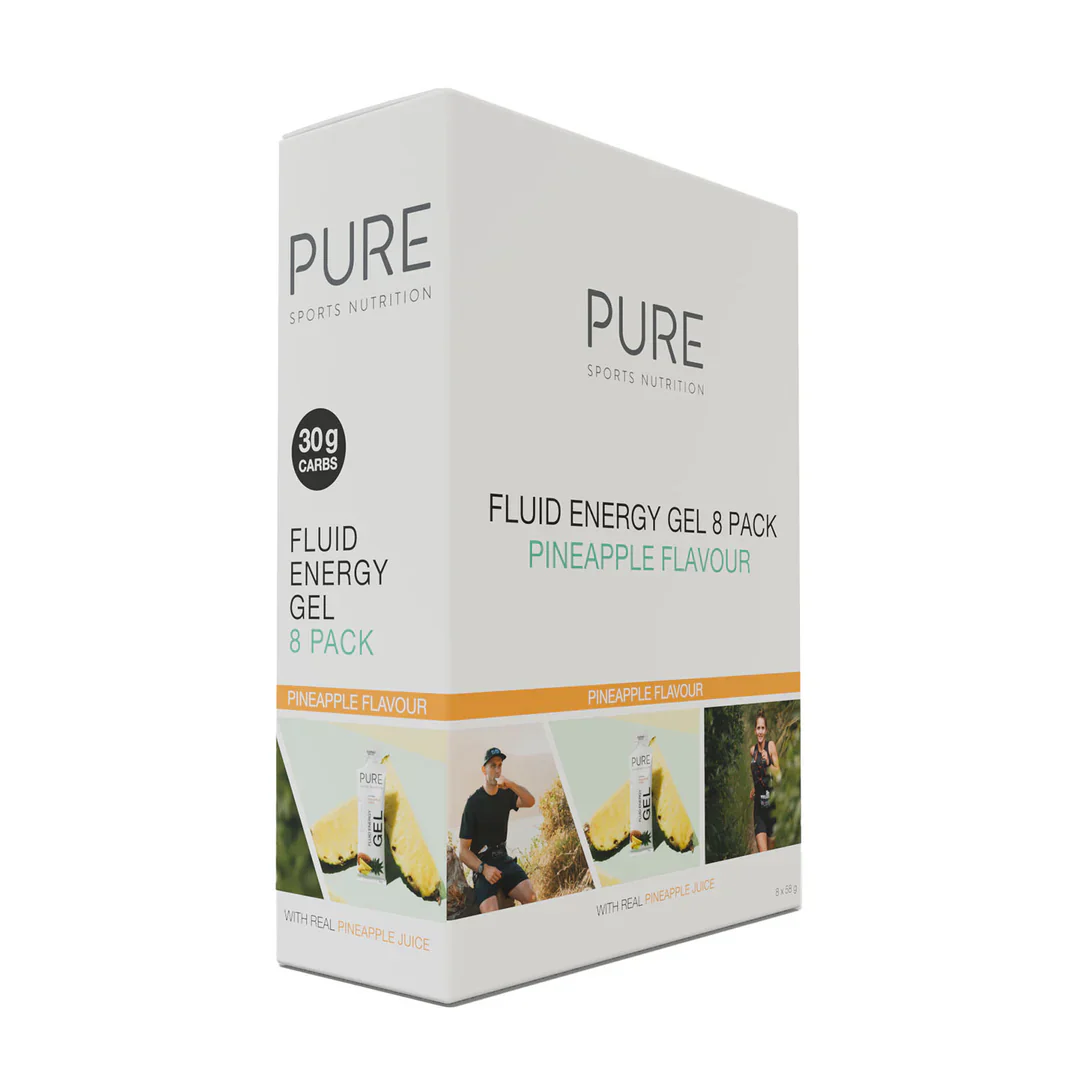 PURE Fluid Energy Gel - Pineapple - 8 Pack