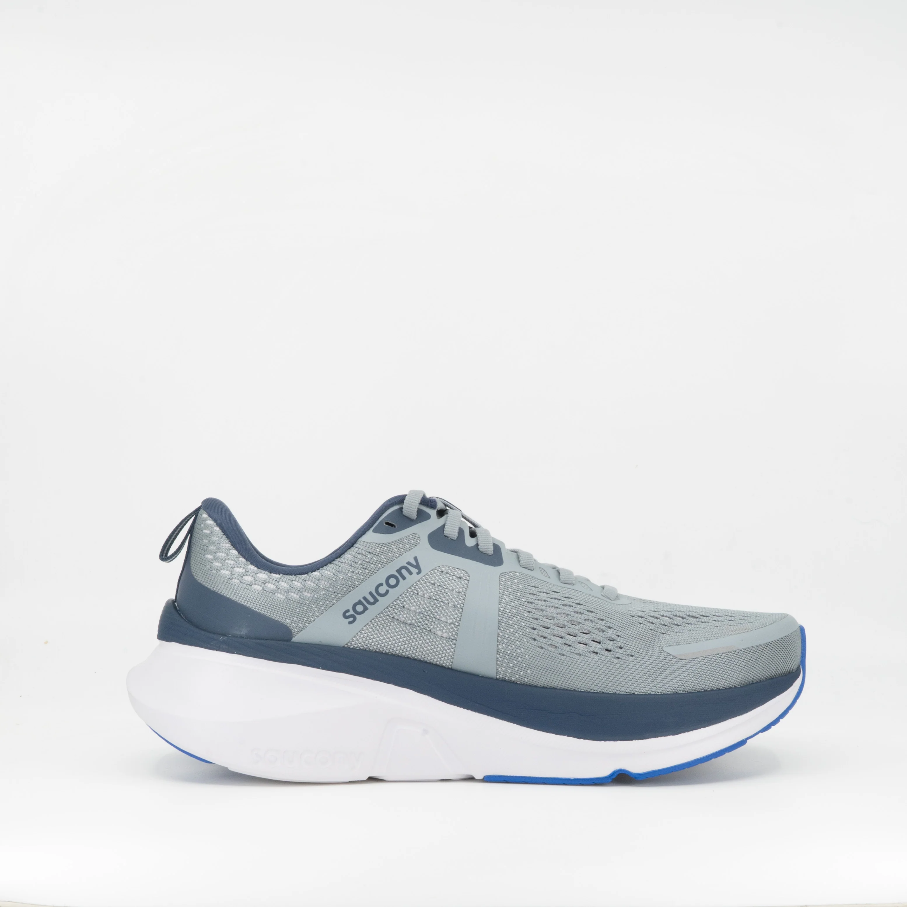 Saucony Guide 18 (2E Wide) Mens Flint/Navy - Image 3