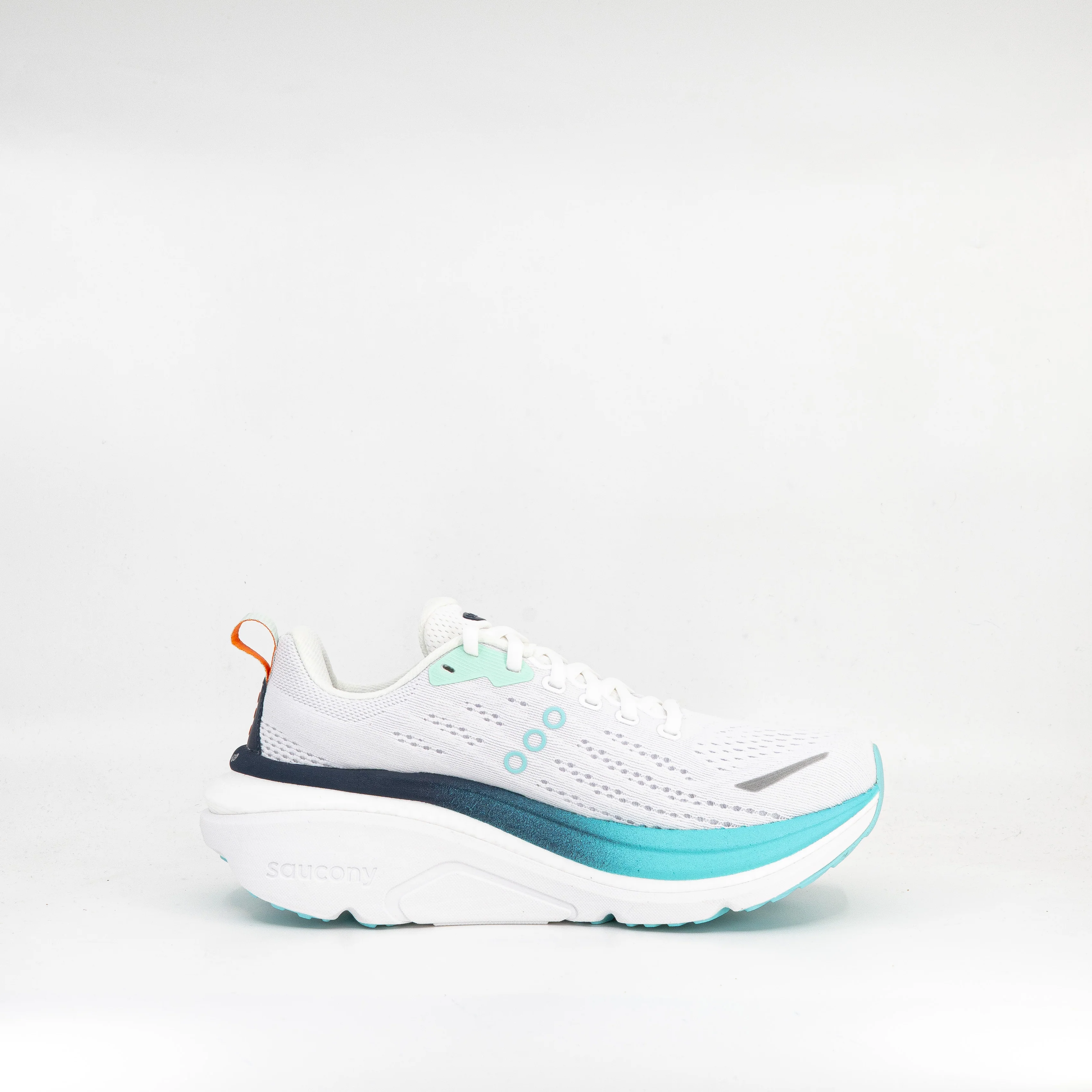 Saucony Hurricane 25 (B Standard) Womens White/Navy - Image 3