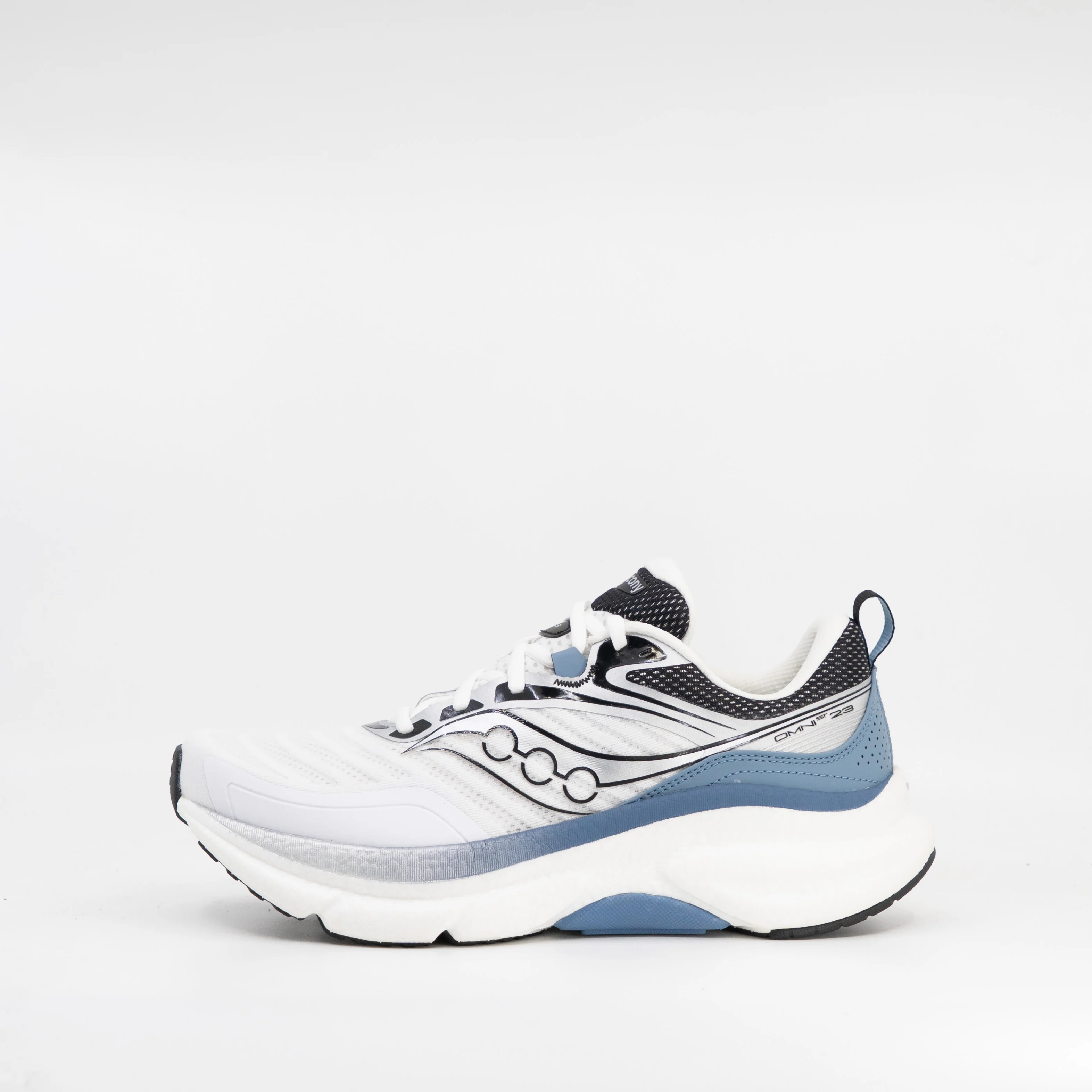 Saucony Omni 23 ST (D Standard) Mens White/Storm - Image 2