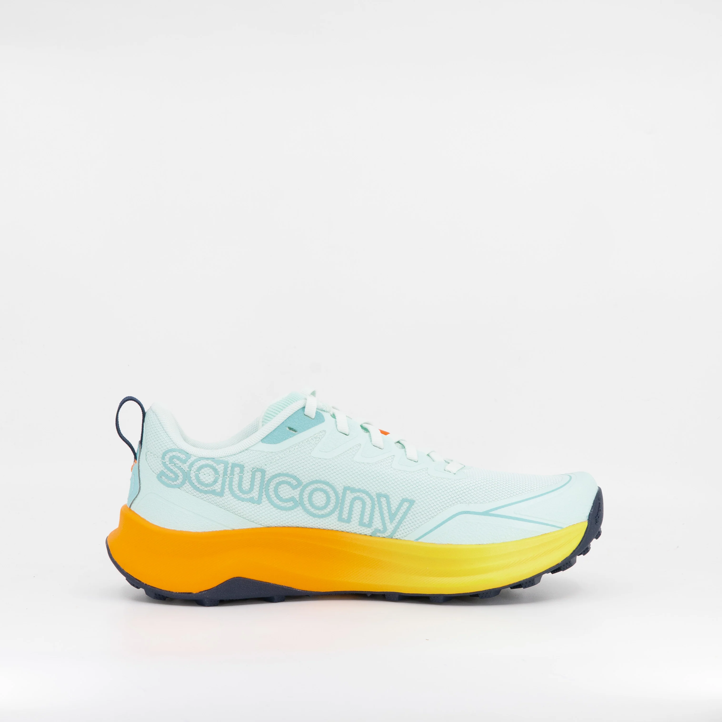 Saucony Peregrine 16 (B Standard) Womens Aqua/Citron - Image 3