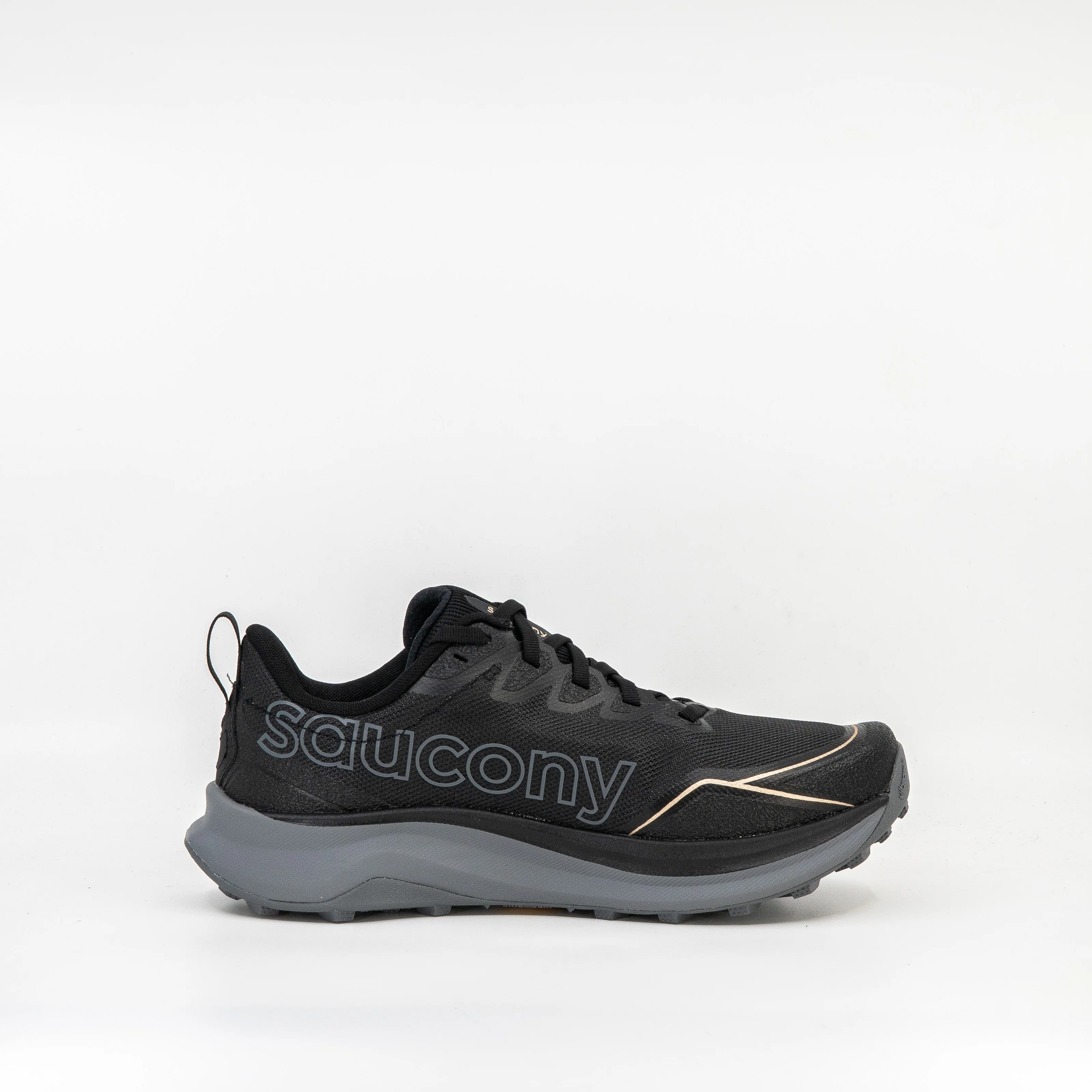 Saucony Peregrine 16 (D Wide) Womens Black/Carbon - Image 3