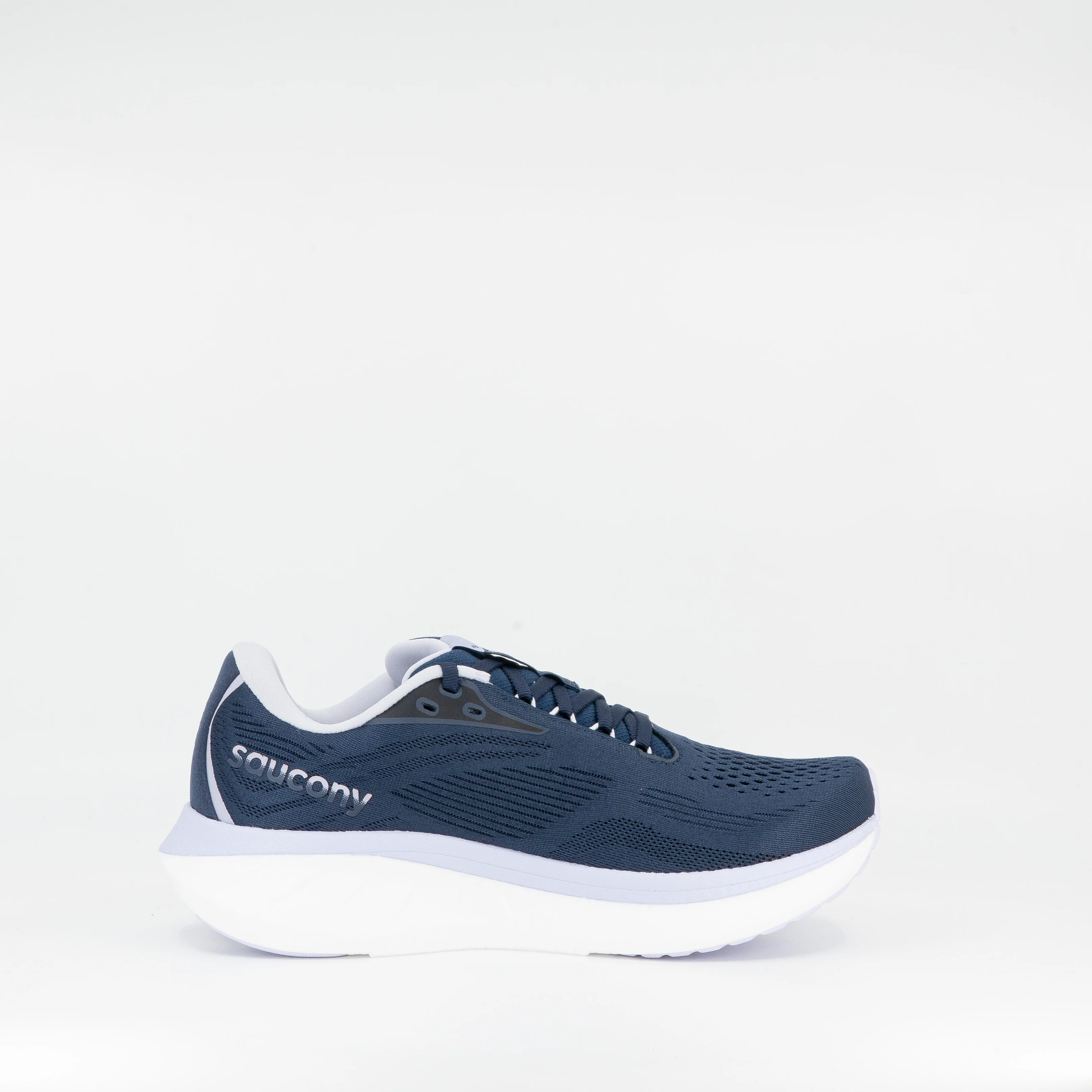 Saucony Ride 18 (B Standard) Womens Navy/Aster - Image 3