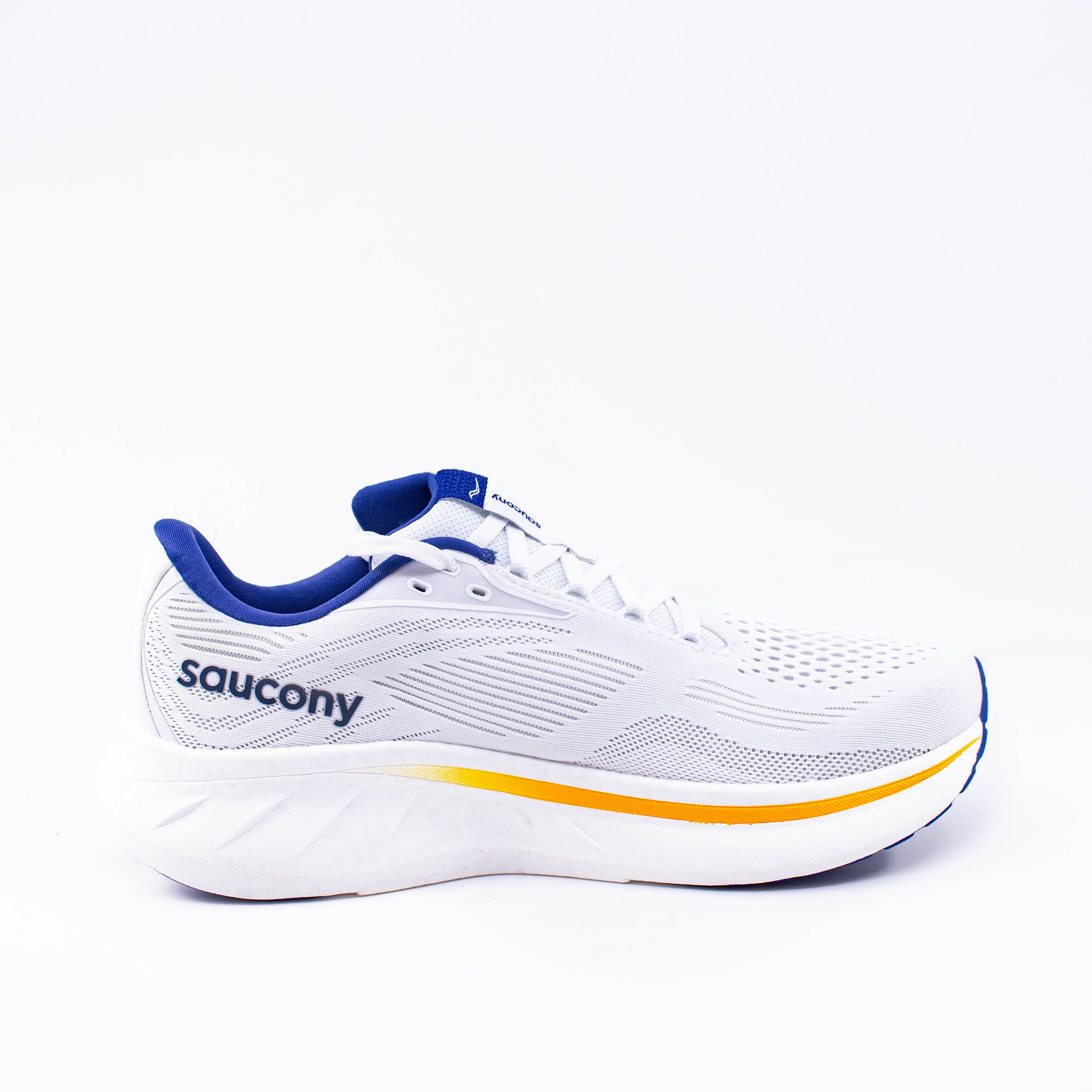 Saucony Ride 18 (D Standard) Mens White/Azurite - Image 4