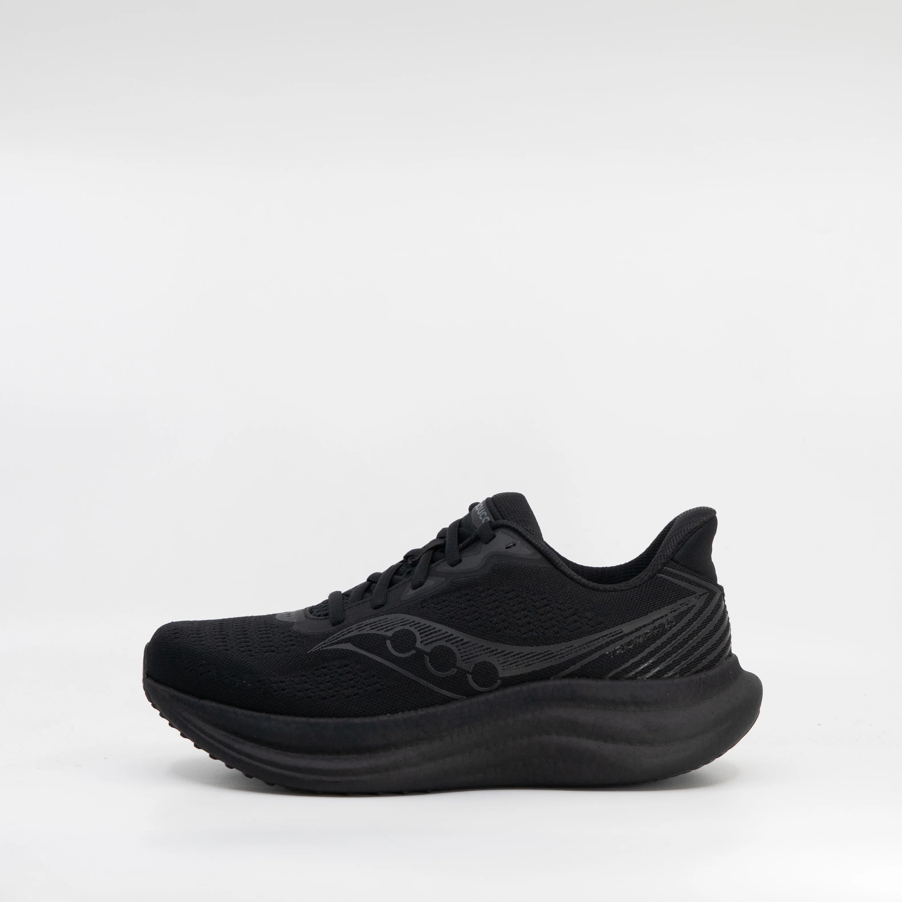 Saucony Triumph 23 (D Wide) Womens Triple Black - Image 2