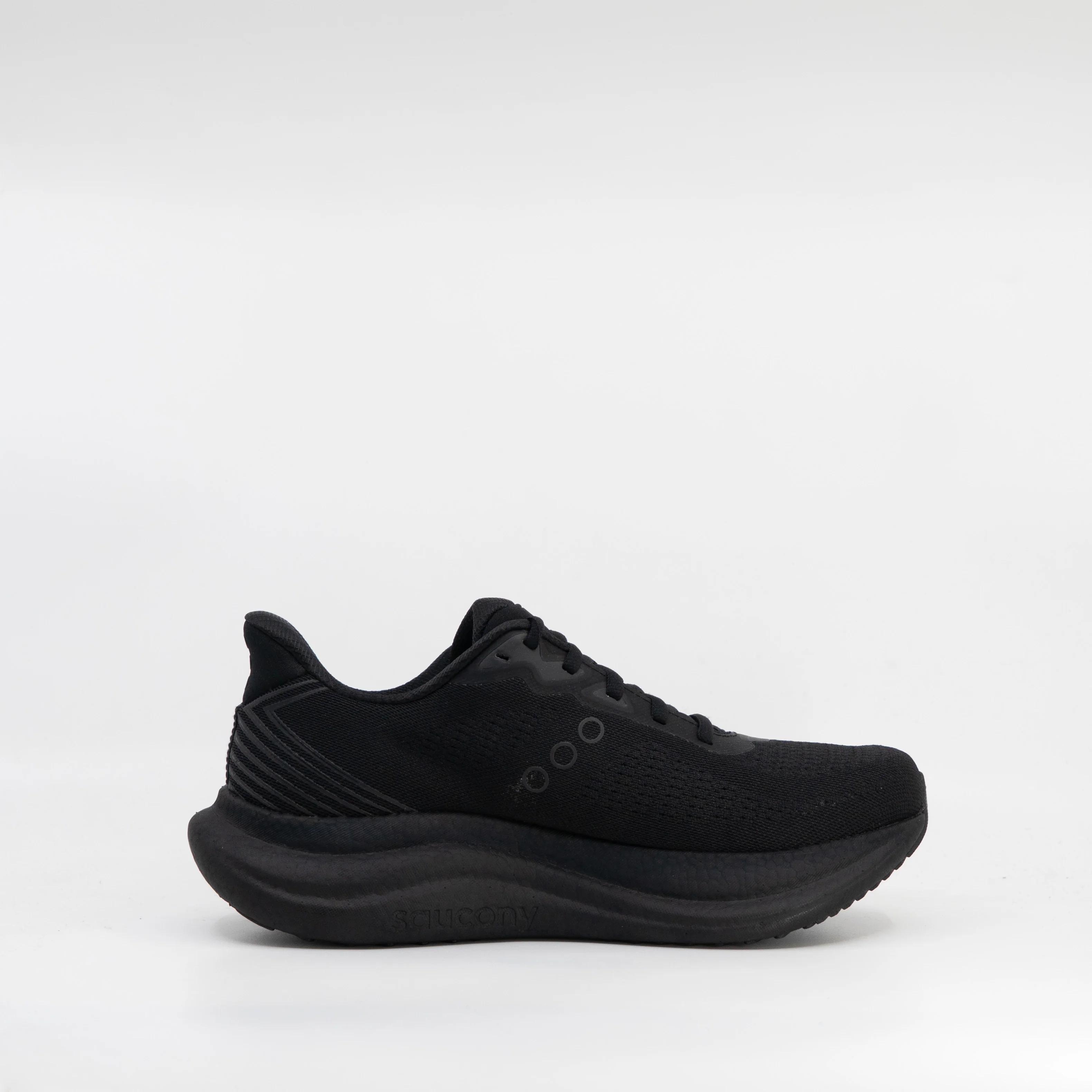 Saucony Triumph 23 (D Wide) Womens Triple Black - Image 3