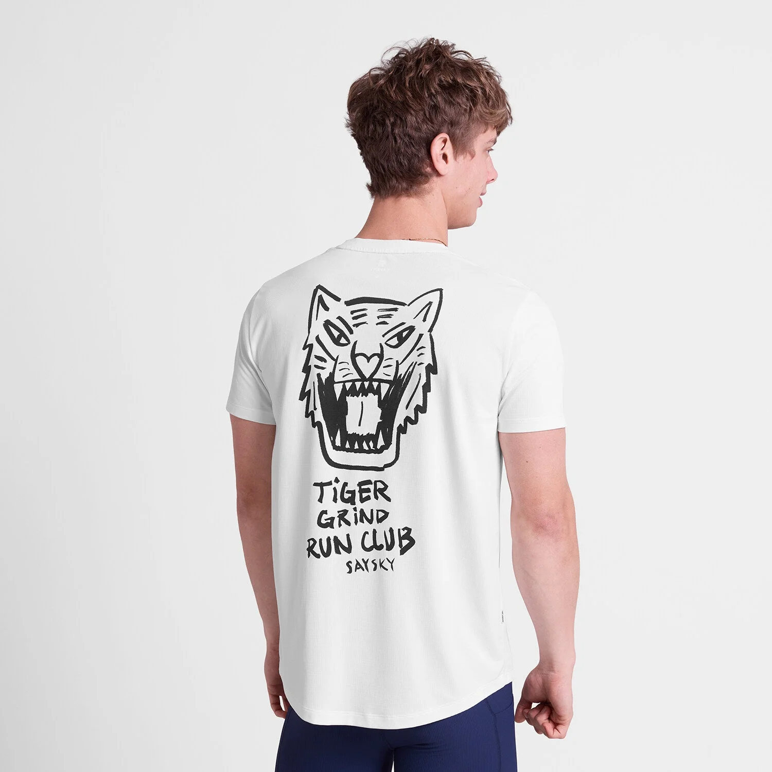 Saysky Tiger Combat Pro T-Shirt Mens White - Image 3
