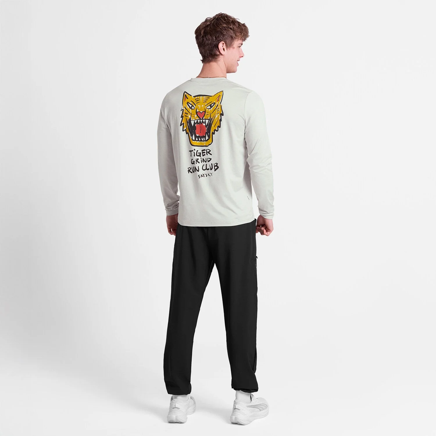 Saysky Tiger Pace Long Sleeve Mens Grey - Image 4