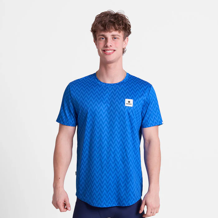 Saysky Zig Zag Combat T-Shirt Mens Blue - Image 3