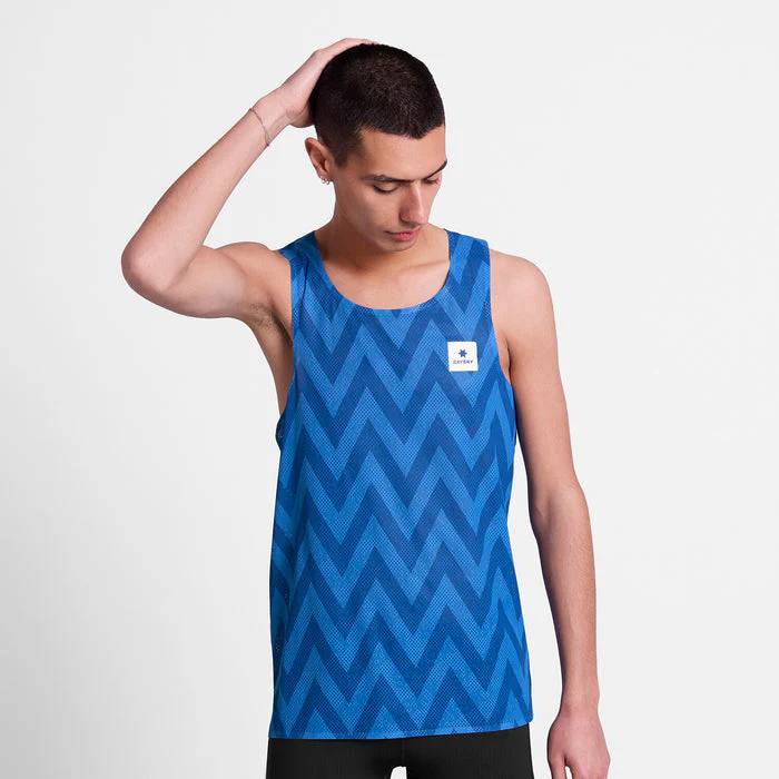 Saysky Zig Zag Flow Air Singlet Mens Blue