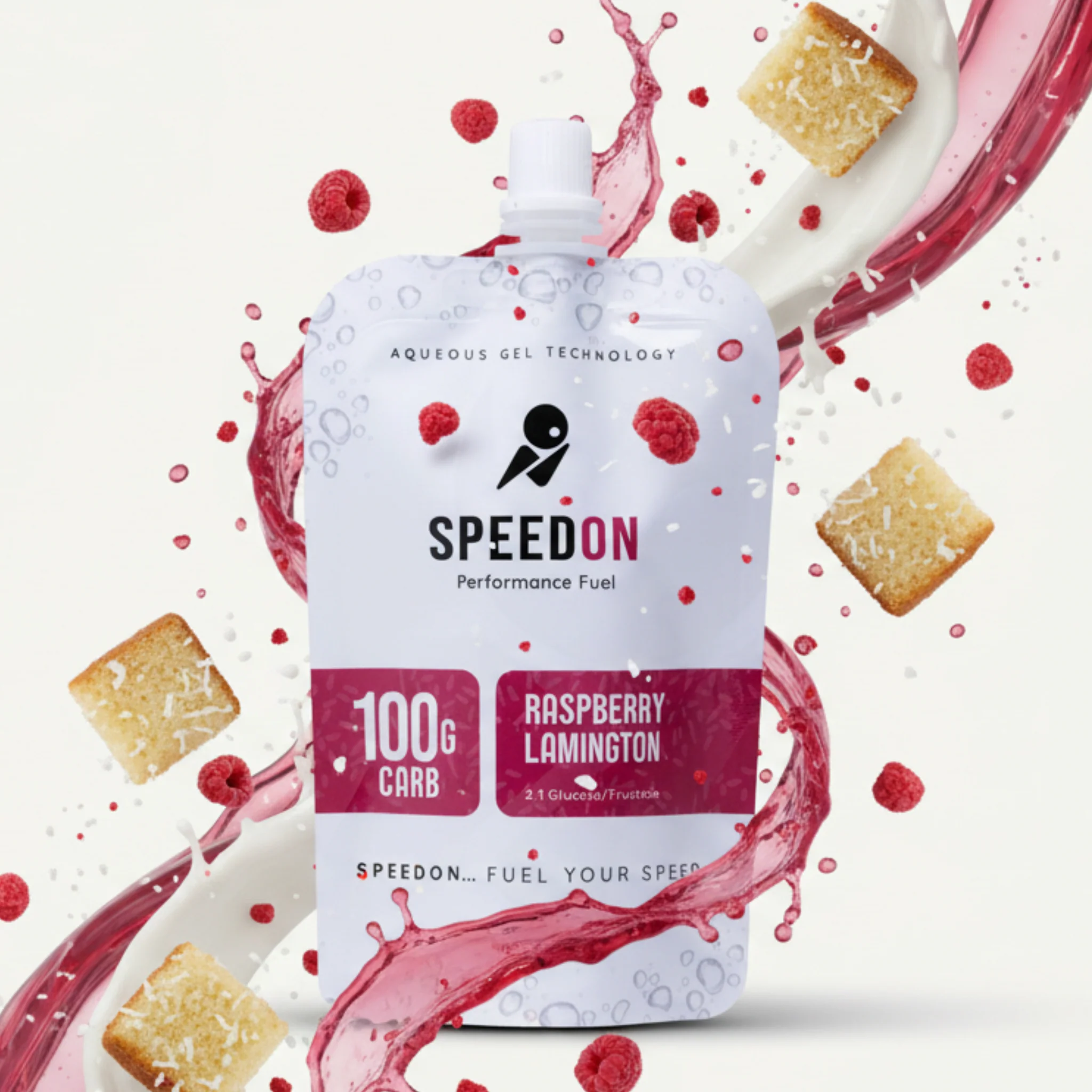 SpeedON Aqueous Gel- 60g Carb- Raspberry Lamington - Image 3