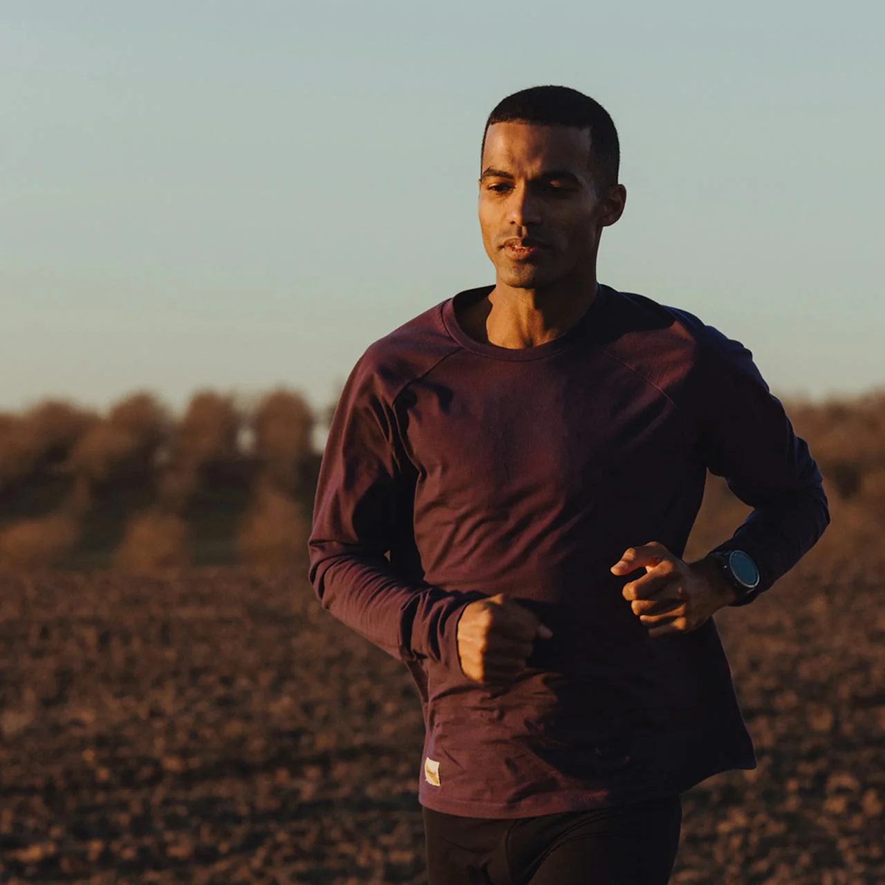 Tracksmith Harrier Long Sleeve Mens Purple Velvet - Image 3