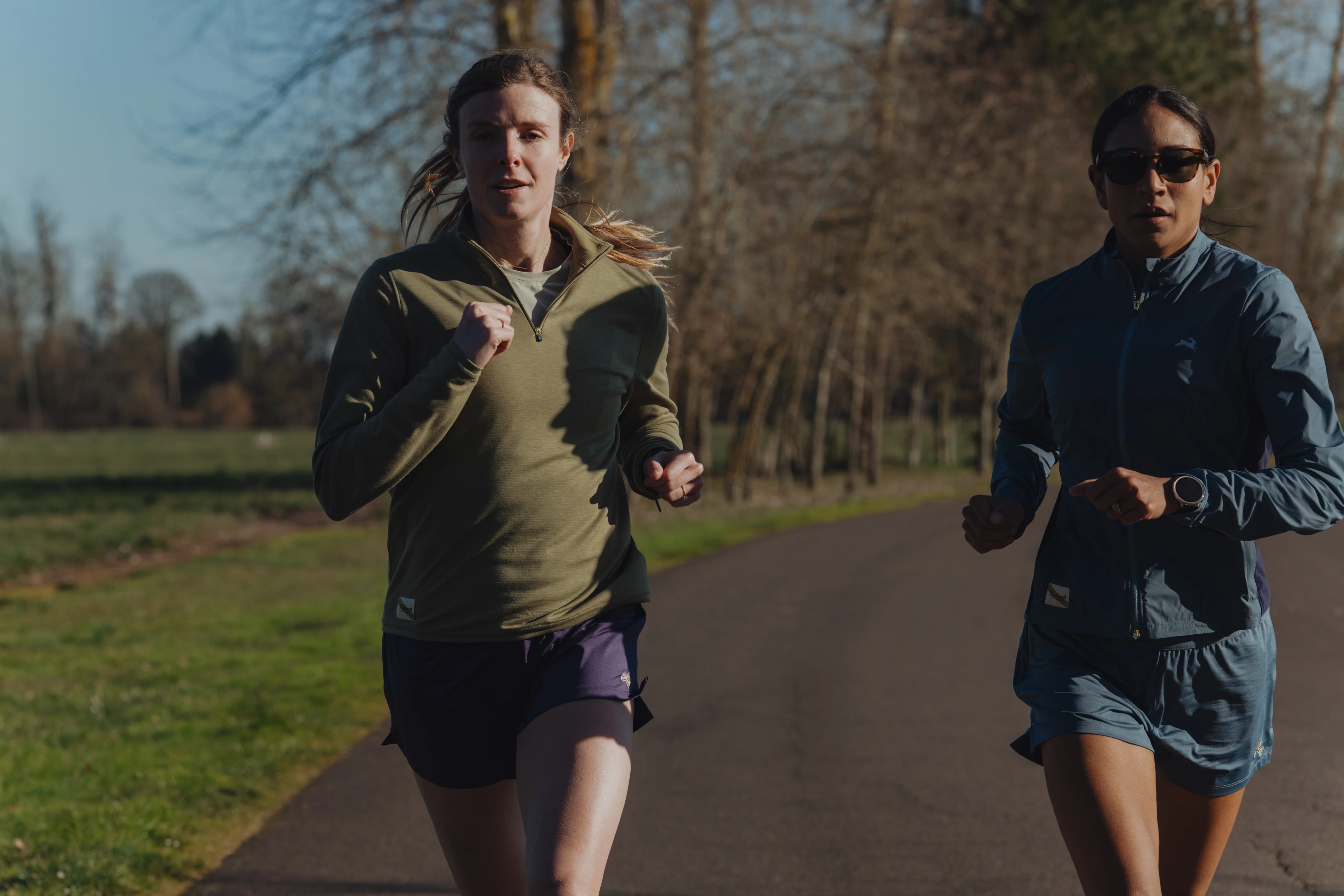 Tracksmith Session Quarter Zip Womens Aloe - Image 6