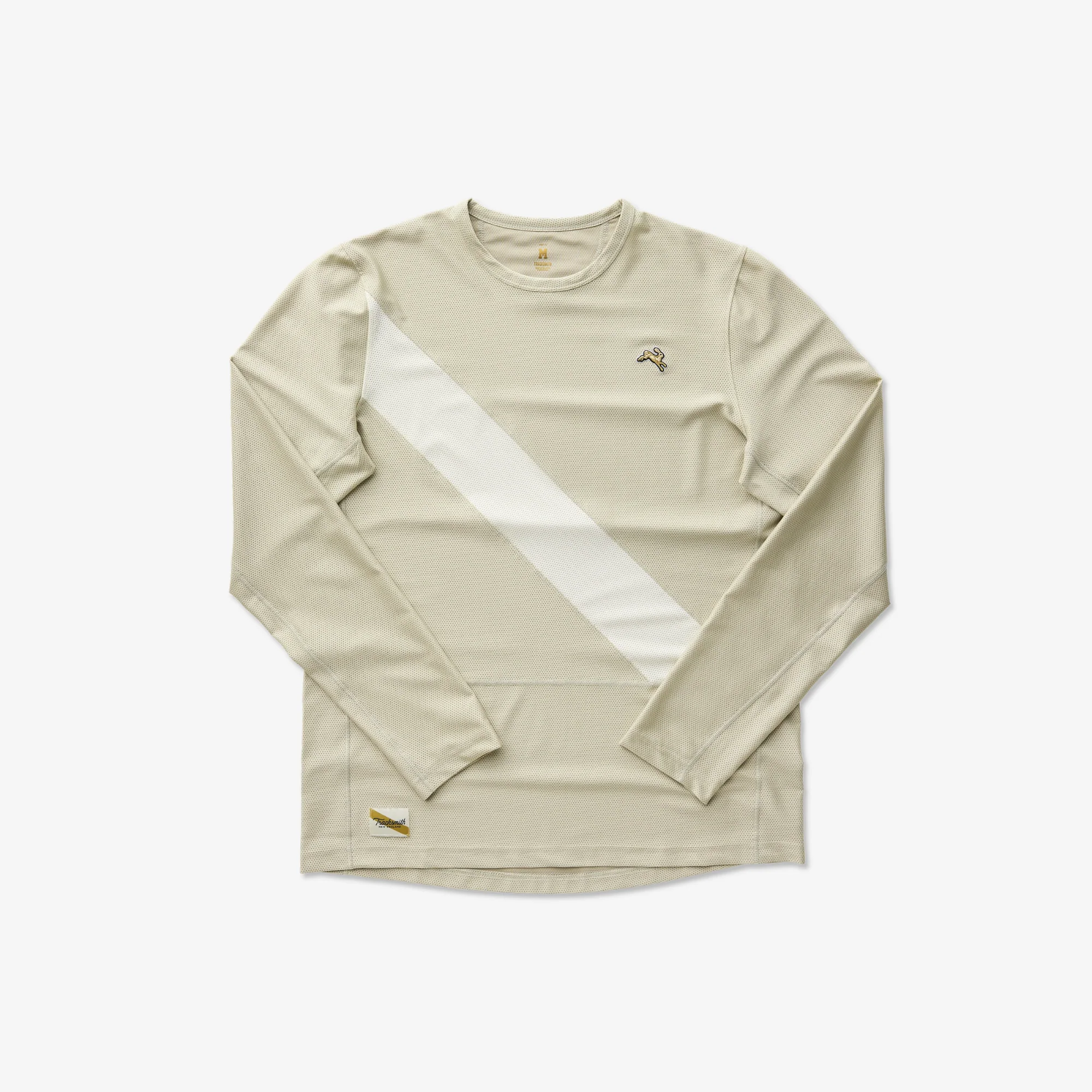 Tracksmith Van Cortlandt Long Sleeve Mens Moss Gray/Antique White